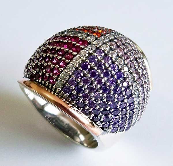 1582654420ANILLO SILVER GOLD PALM BEACH - Joyeria oro plata por mayor Miami 1