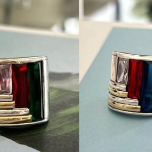 Anillo plata oro florida