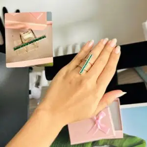 Anillo SILVER GOLD PALM BEACH