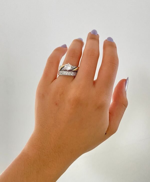 Anillo plata oro florida
